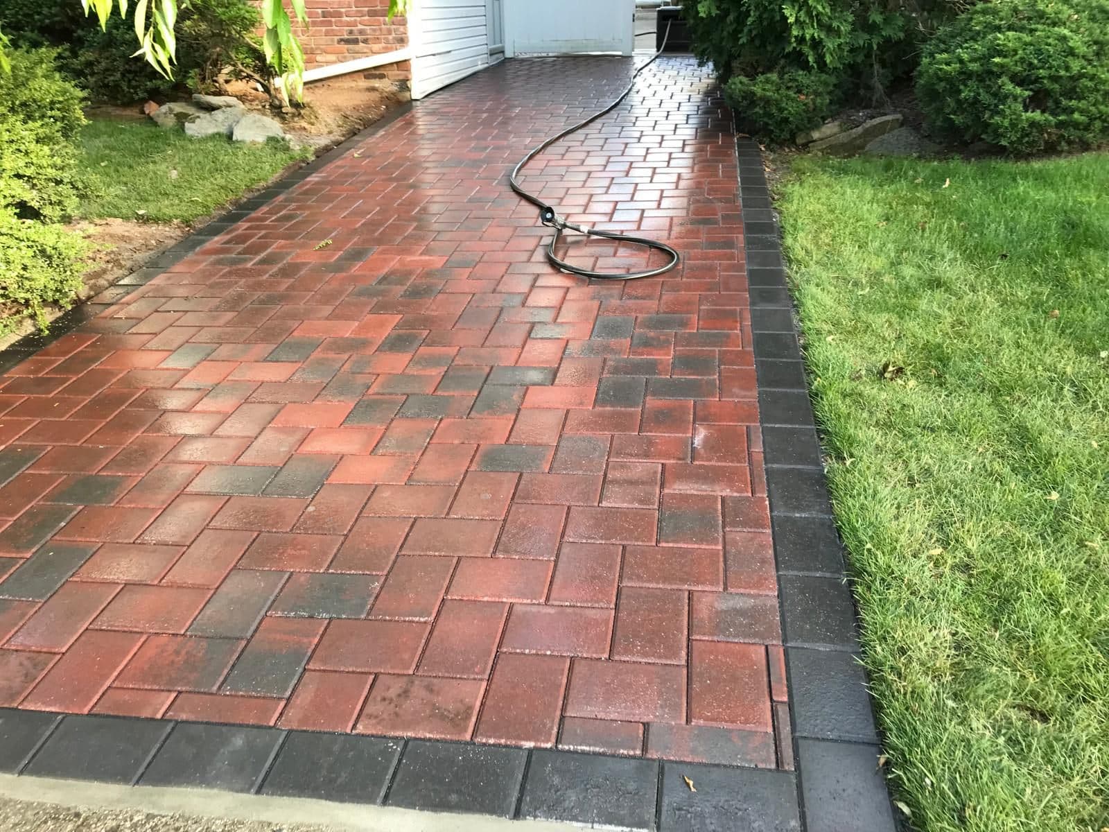 Finished walkway washed down