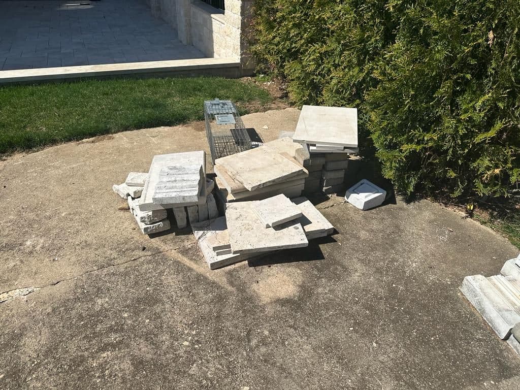Jerusalem stone delivered to the backyard