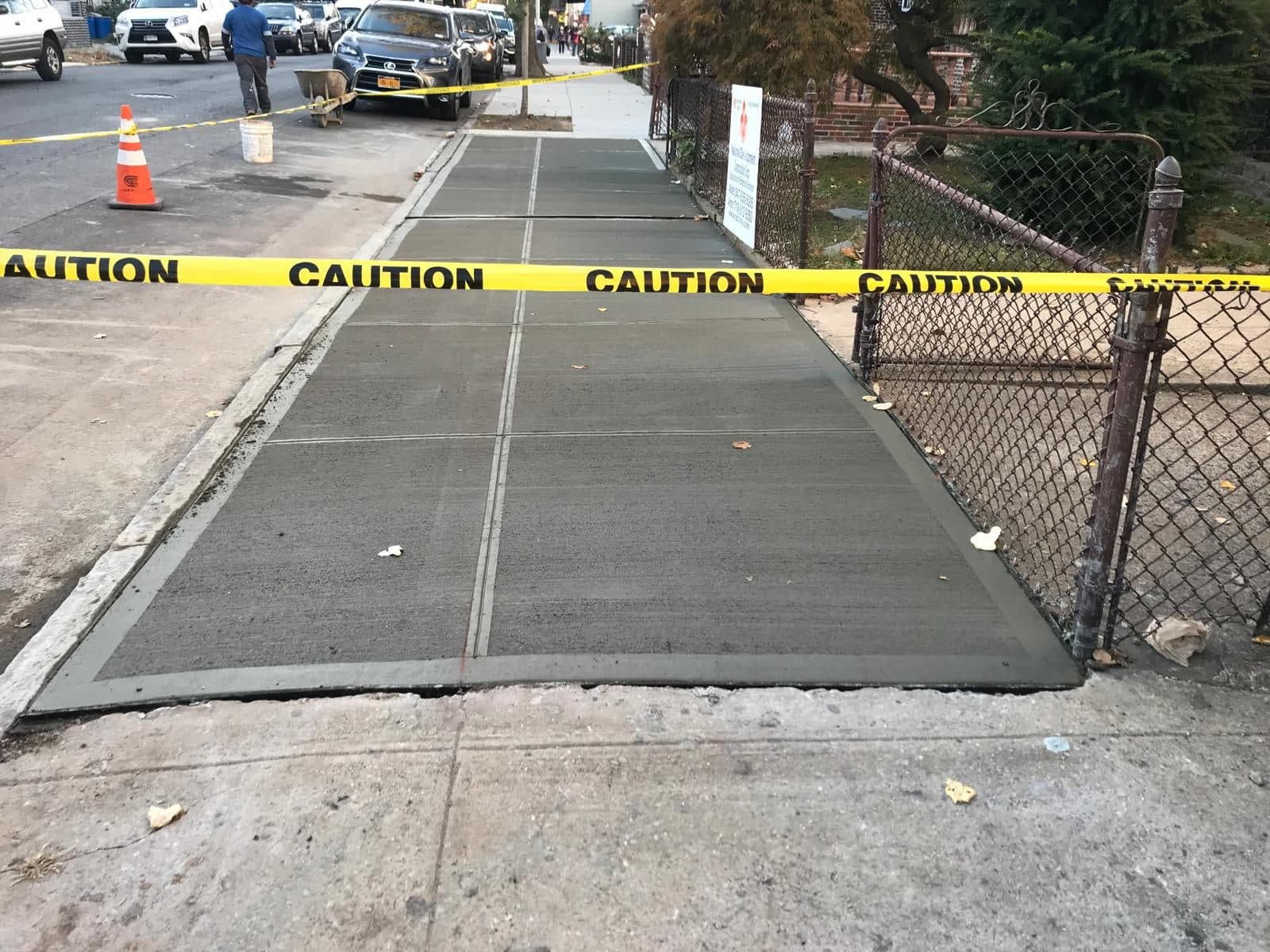 After: new sidewalk in Bensonhurst, Brooklyn